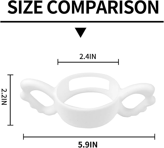 3Pack Baby Bottle Silicone Handles for Tommee Tippee Bottle, Easy Grip Lightweight Bottle Handle Small Hand Gripping for Self Feeding