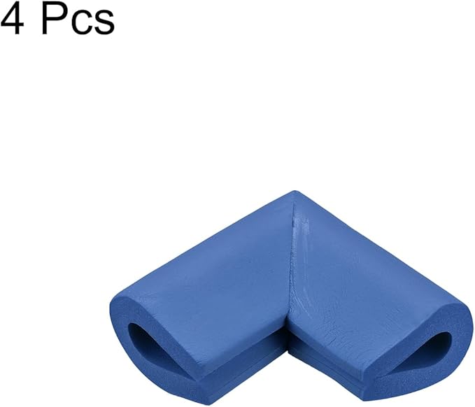 uxcell Corner Guards Edge Protectors, 4Pack U Foam Safety Bumper W Self-Adhesive Tape Furniture Corner Table Edge Guard, 2.16"x1.38"x0.315", Blue