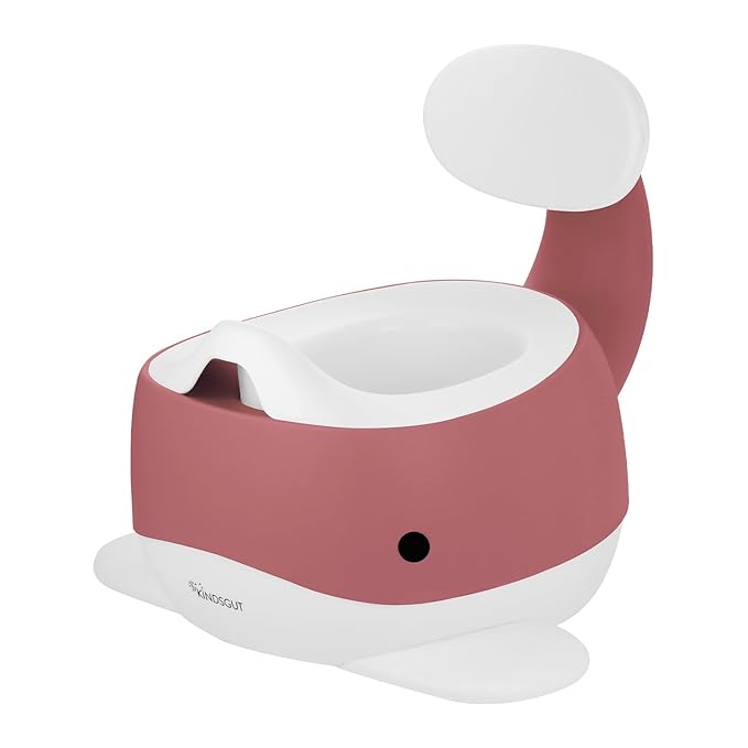Kindsgut Whale Potty Training Toilet – Ergonomic Toddler Potty for Boys & Girls, Designed in Germany, Non-Slip & Easy Clean, Dusty Pink
