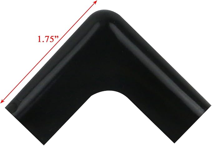 Xiaoyztan 3D T Shape PVC Corner Protectors Baby Protective Funiture Edge Guard for Table Chair Desk Cabinet 1.6-Inch 8Pcs Black