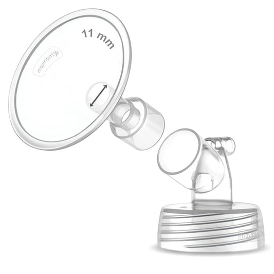 1X 11 mm Maymom Two-Piece Wide Neck Pump Parts for Spectra S1/S2 Pumps; Incl Wide Mouth Flanges; Not Original Spectra Flange