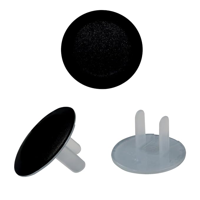 Pure Black Outlet Covers Baby Proofing - Plug Covers for Electrical Outlets, Child Proof Socket Covers, Baby Safety Products for Home, Office