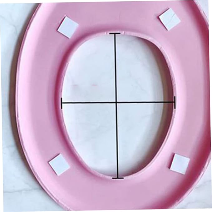 Holibanna 2Pcs Toilet Seat Cover Thicken Eva Mat Practical for Bathroom Soft and Comfortable for Home Use Pink