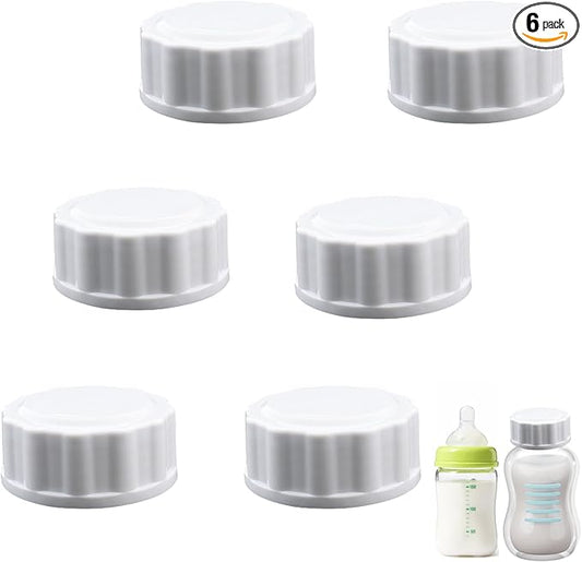 Philips Avent Bottle Caps 6-Pack – Leak-Proof Replacement Lids for Avent Wide-Neck Baby Bottles