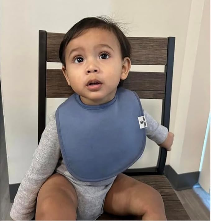 DiaperSquad's 100% Organic Cotton Baby Drool Bibs, Super Absorbent & Adjustable Baby Bibs for Drooling and Teething