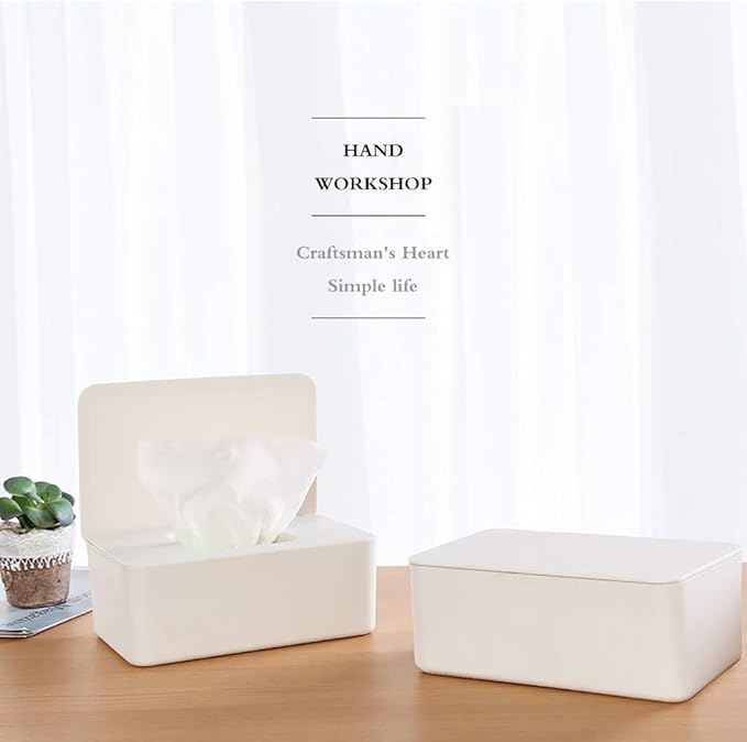 Wipes Dispenser, Baby Wipe Holder Keeps Wipes Fresh, Moontie Tissue Storage Box Case Wet Wipes Dispenser Holder with Lid for Vanity, Desk, Office, Dorm