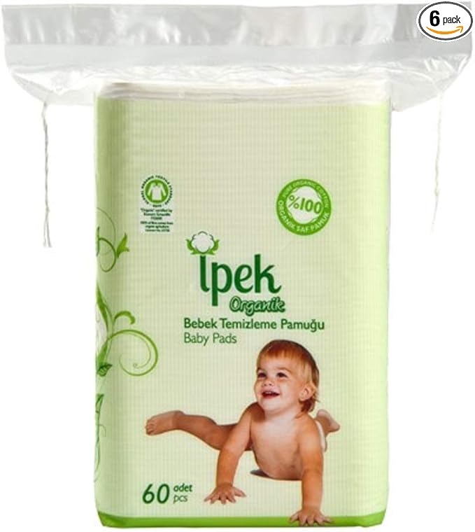 Baby Organic Large Dry Pads 100% Cotton Squares for Baby Care Diapering (Organic 360 Count)