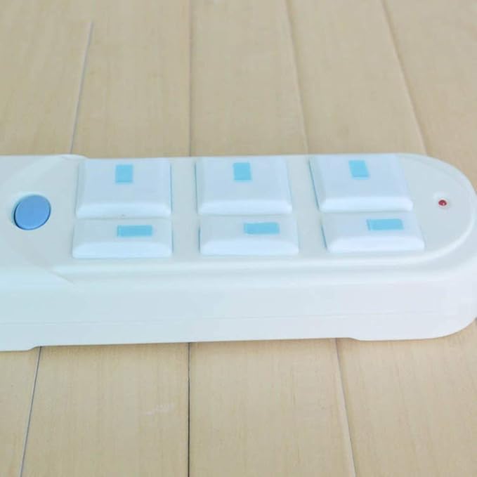 6Pcs 3 Holes Outlet Plug Covers Baby Proofing Electric Protector Caps Kit for Child Safety - Blue + White