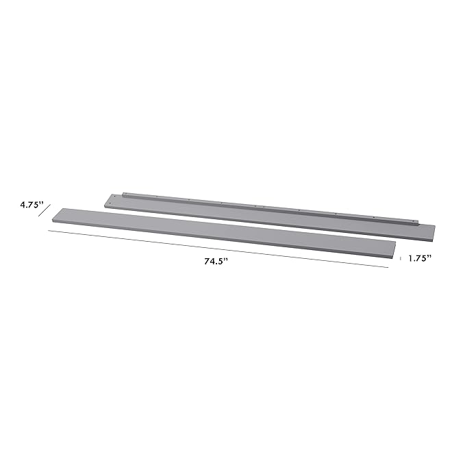 DaVinci Hidden Hardware Twin/Full-Size Bed Conversion Kit (M5789) in Grey