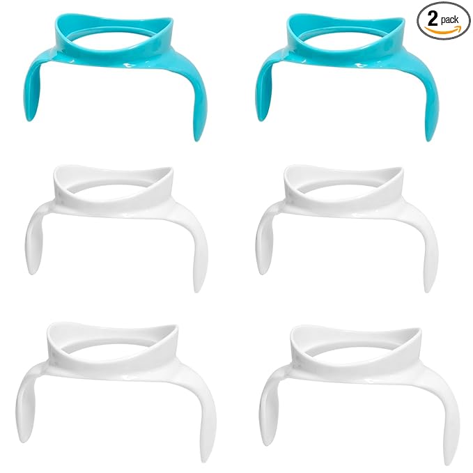 Replacement Bottle Handles Compatible with Avent Anti-Colic Bottle Series (White & Blue, 6 Pack)