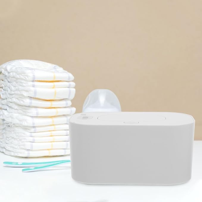 Toyvian Portable USB Baby Wipe Warmer with Adjustable 104-140 F Temperature Display Compact Heating Box for Comfortable Diaper Changes at Home and Outdoors