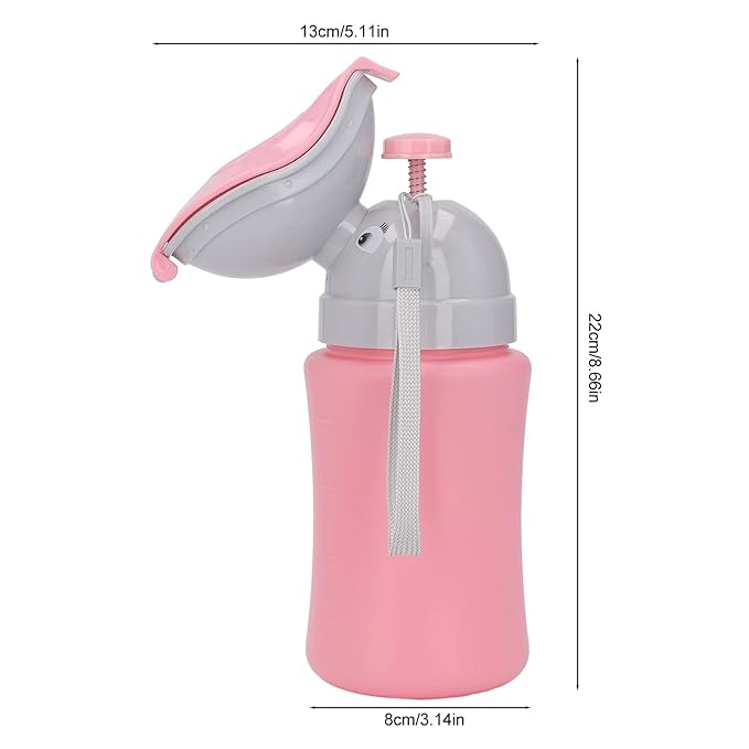 Travel Potty Emergency Urinal Potty Toilet for Car Travel and Camping, Child Kid Toddler Pee Training Cup (Pink for Girl)