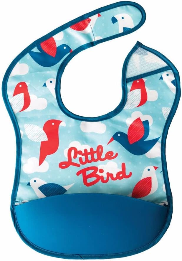 Tiny Twinkle Silicone Pocket Bibs - Waterproof, Food Catching, Mess-Proof Bibs for 6-24 Months Baby Boy and Girl, Toddlers