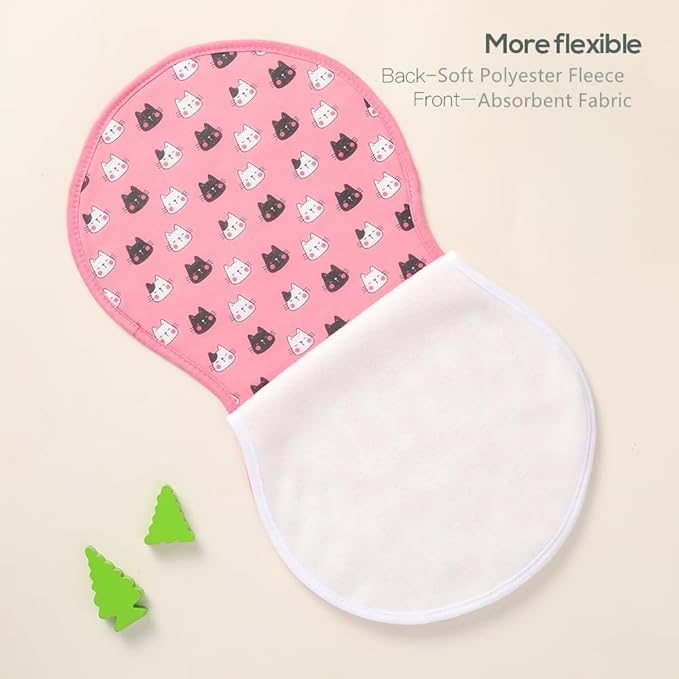 sleepyturtle Pack of 5,Baby Burp Cloths,Soft and Absorbent,Unisex,Easy to Use