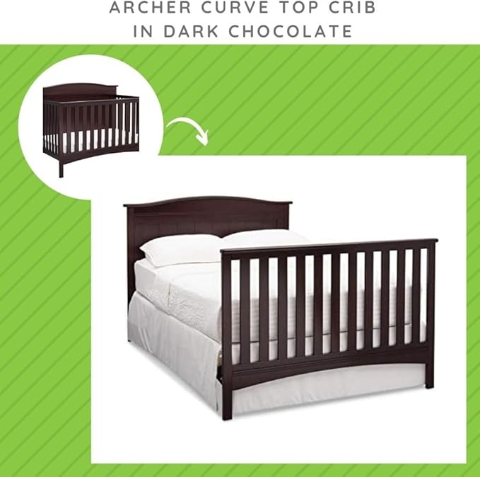 Full-Size Conversion Kit Bed Rails for Viv + Rae Convertible Cribs - Solid Wood Rail - Toddler and Adult Bed Rail for Full-Size - Essential Nursery & Baby Furniture (Dark Chocolate, Option 1)