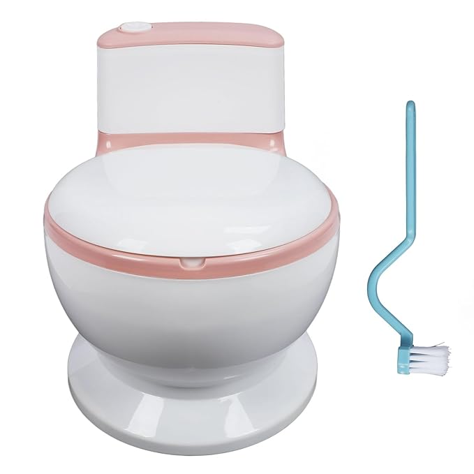 Potty Training Toilet, Portable Kids Potty Training Seat, Toddler Kid Children Toilet Chair with Cleaning Brush Adjustable Removable Potty Pot Non Slip for Toddler Baby Kids ()