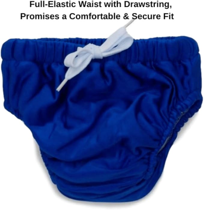 KaWaii Baby Reusable Swim Diaper Mesh Layer, Stretchy, Lightweight, Swim Activities, Travel, Boys & Girls(M) 24–35 Pounds, Pack of 2 Blue