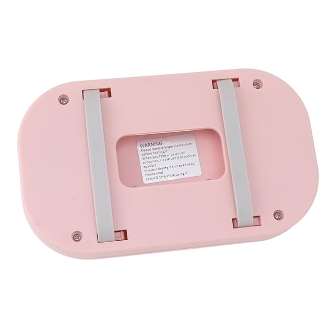 Baby Wipe Warmer, USB Constant Temperature Portable Wipe Heater Temperature Adjustment Warm Keeper Dispenser Large Capacity, Evenly Overall Heating 5V (Roseate)