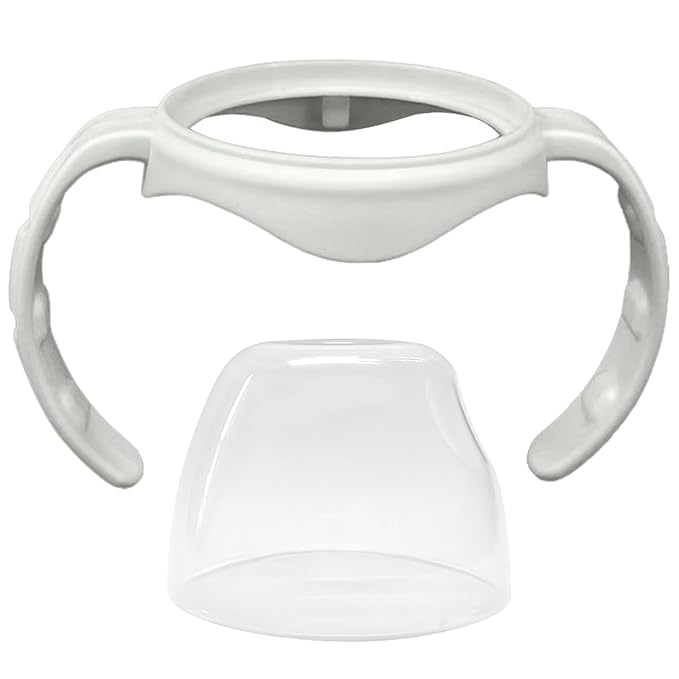 Dome Cap and Handle Compatible with Dr. Brown's Options+ Wide-Neck Baby Bottles, Baby Bottle Lids Replacement, Leak-Proof, BPA-Free