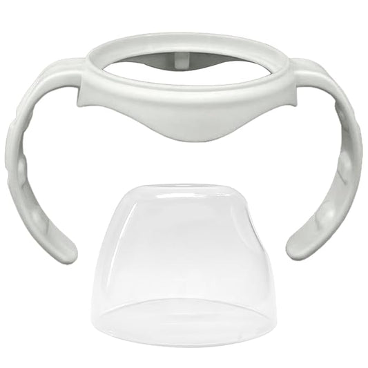 Dome Cap and Handle Compatible with Dr. Brown's Options+ Wide-Neck Baby Bottles, Baby Bottle Lids Replacement, Leak-Proof, BPA-Free