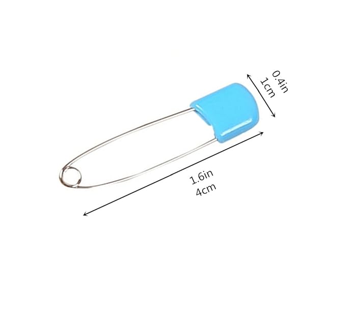 20 PCS Assorted Colors Baby Child Infant Kids Cloth Diaper Nappy Pins Stainless Steel Safety Pins with Colorful Plastic Head Safety Locking, Safety Hold Clip Locking Cloth (1.6in)