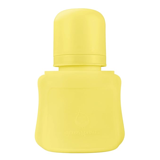 Green Sprouts Sprout Ware Baby Pocket Made from Silicone and Plants (5 oz.), Non-Toxic Silicone Plant-Based Plastic Baby Pocket Without BPA, BPS, BPF, Yellow