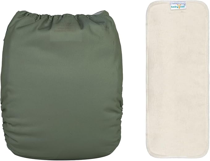 babygoal Reusable Cloth Diaper with Insert for Baby Boys and Girls 8-35lbs, Adjustable and Washable Nappy