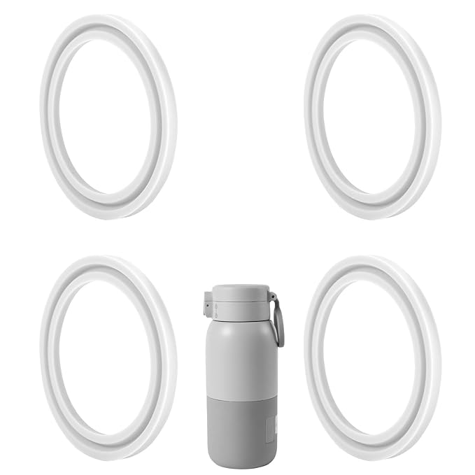 4pcs Seal Rings for BOLOLO Portable Bottle Warmer, Premium Silicone Lid Ring BPA Free Replacement Parts Accessories Gasket Sealing O Rings Compatible with BOLOLO