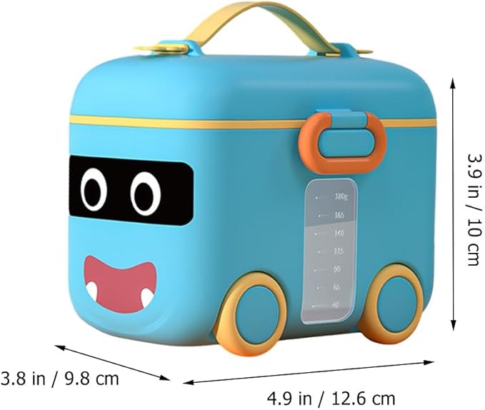 DECHOUS Baby Formula Dispenser Container Plastic Airtight Portable Milk Powder Dispenser On The Go with Scoop and Carry Handle for Travel Outdoor Activities, 180g