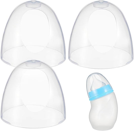 PRETYZOOM Baby Bottle Caps Replacement Wide Neck Milk Bottle Lids Plastic Leak-Proof Feeding Caps for Home Travel Use Compatible with Pigeon
