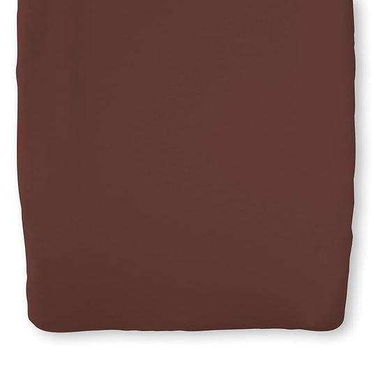 Natemia Organic Cotton Changing Pad Cover (16x32) – Silky Soft Fitted Baby Changing Pad Cover, for Changing Tables, Contoured Pads, Cradle & Bassinet, Neutral Nursery Essential for Boys & Girls