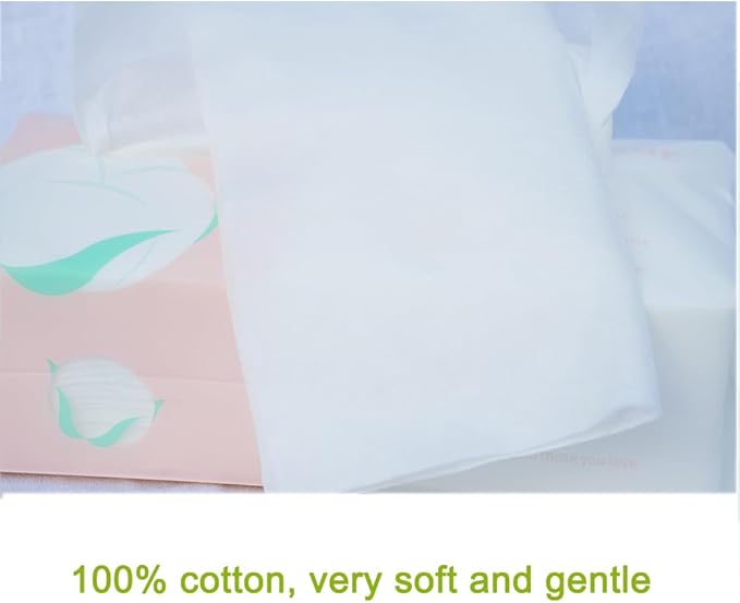 Careboree Ultra Soft Dry Baby Wipes Unscented Multi-Purpose Pure Cotton Tissue For Sensitive Skin (2 PACK-200 Count)