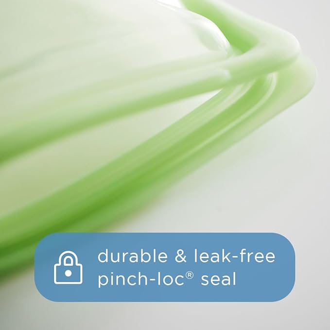 Stasher Silicone Reusable Storage Bag, Sandwich Bag, Reusable Freezer Bag, Microwave, Dishwasher, Oven Safe, Sous Vide, Lunch Container, Eco Friendly, Leak-free, Food Storage Bag, 28 oz, Deep Ocean | Reusable Food Bag