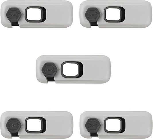 5Pack Child Proof Refrigerator Lock,Fridge Locks for Kids with Sticky Adhesive Pads,Baby Safety Locks for Fridges, Cabinets, Drawers, Double Doors and More (5 Pack)