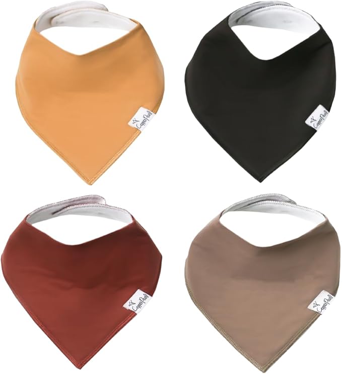 Copper Pearl Baby Bandana Bibs, 4 Pack