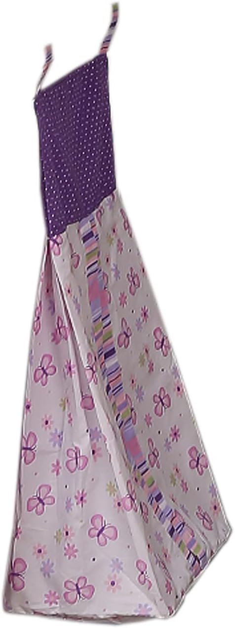 Purple Butterfly Diaper Stacker Organizer, Nursery Crib Diaper Hanging Bag for Baby Girl