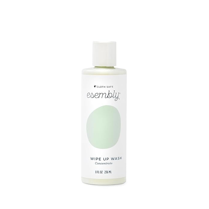 Esembly Wipe Up Wash Refill, Organic No-Rinse Foaming Wipes Solution, Natural Baby Wipe Solution for Reusable Wipes, Concentrate Refill Only, 8oz Bottle