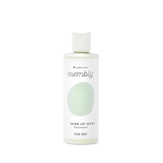 Esembly Wipe Up Wash Refill, Organic No-Rinse Foaming Wipes Solution, Natural Baby Wipe Solution for Reusable Wipes, Concentrate Refill Only, 8oz Bottle
