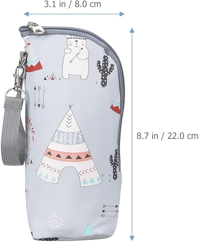 Kisangel Infant Bottle Warmer - Portable Milk Bottle Bag, Insulated, Keeps Warm, Carrying Sleeve Pouch for Newborn Toddler Baby Bottles