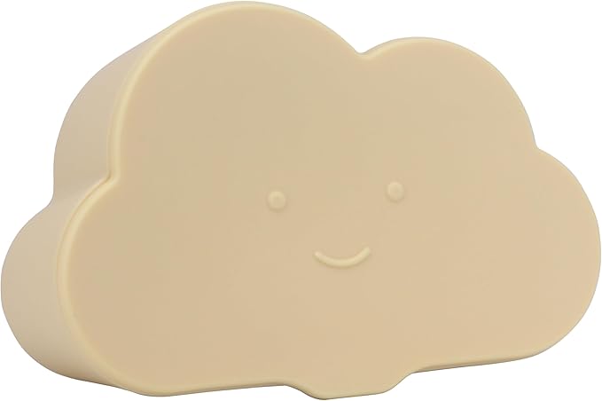 Silicone Snack & Fruits Container – Leakproof Durable and BPA-Free | for Daycare, Preschool, School, and Family Outings – Cloud design 150ML OZ (Beige latte)