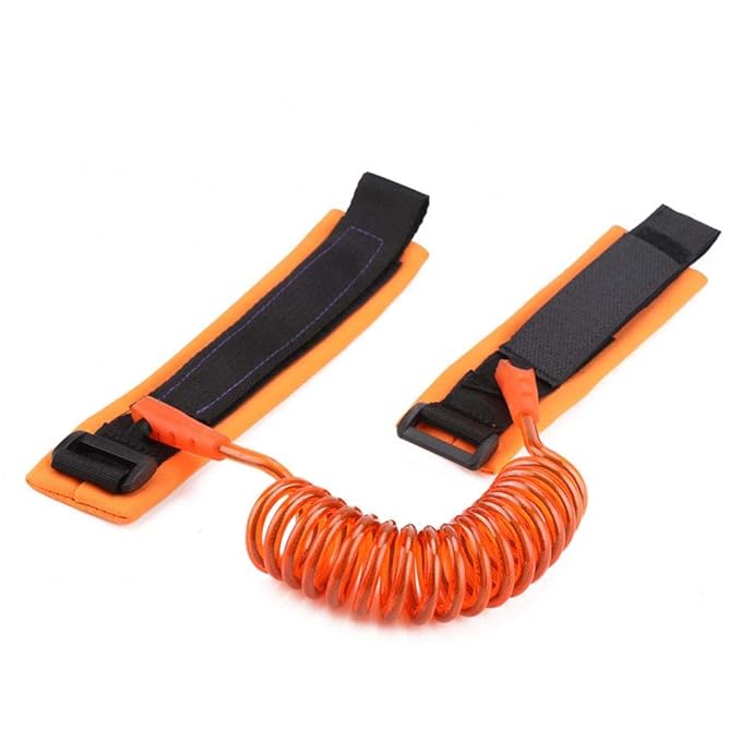 Anti Lost Wrist Link, Kids Anti lost Rope Elastic Adult Children Wristband Safety Link Walking Harness Rope for Toddlers Babies(Orange)
