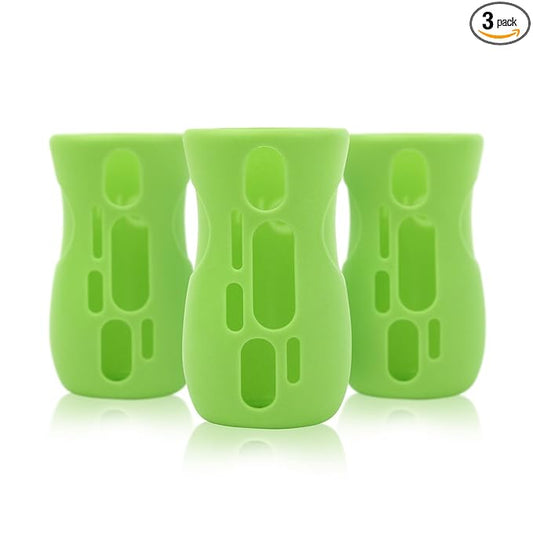 Olababy Silicone Sleeve for Avent Natural Glass Bottles (Pack of 3) (8 oz, Green)