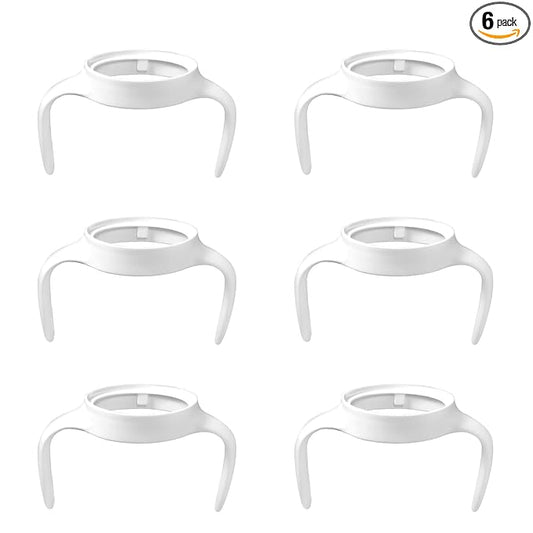 6Pack Baby Handles for MAM Bottles, Ergonomic Non-Slip Bottle Grips for Self-Feeding, Fits MAM Bottle 5oz, 9oz & 11oz, BPA-Free Trainer Accessories