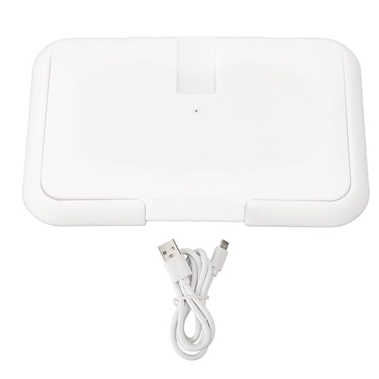 Plplaaoo Rechargeable Baby Wipe Warmer Portable USB Wet Wipe Heater with Constant Temperature, Double Layers Cover, Ultra-Thin Design for Home, Car & Travel,Compact Wipe Warmer