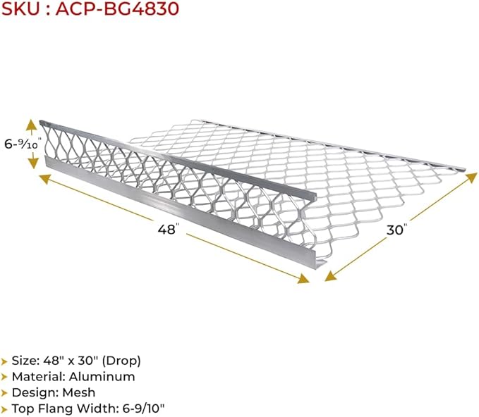 Mytee Products 4 Pack 48"x30" (Drop) Aluminum Mesh Brick Guard Corner Protector - L Shape Mesh Edge Guard Corrosion Resistant