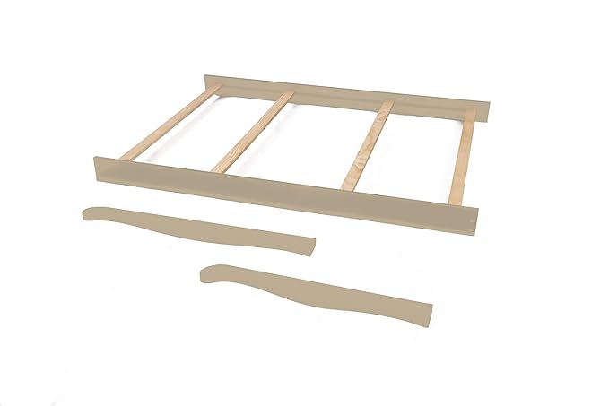 Full-Size Conversion Kit Bed Rails for Sorelle Crib & Changer Combos - Solid Wood - Toddler & Adult Bed Rail for Full-Size - Baby Furniture (Heritage Fog, Princeton Elite Crib & Changer - Model #1105)