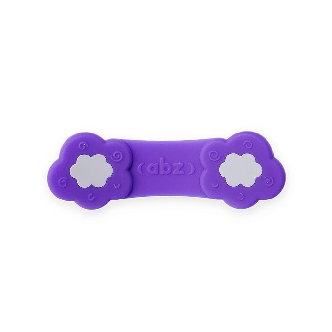 ABZ Pin Free Cloth Diaper Fasteners for Prefolds, Pre-Flats or Flat Diapers - 4 Pack - Purple