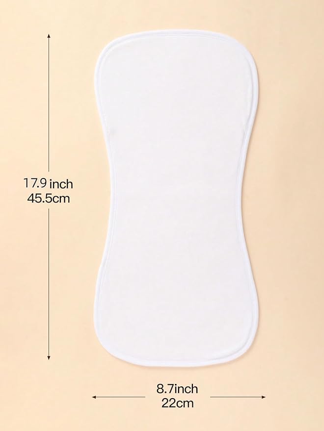 6 Pack Cotton Baby Burp Cloths Extra Absorbent Soft for Baby Boys and Girls