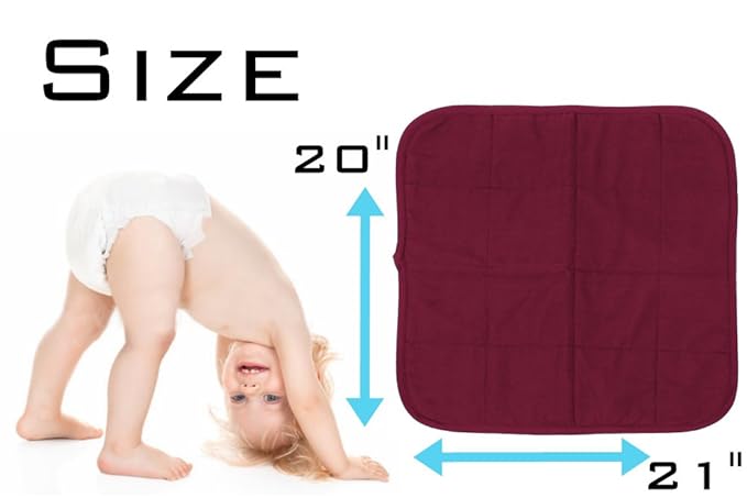 Comfort Finds Baby Changing Pad – Absorbent Reusable Diaper Changing Mat - Portable Waterproof Toddler Changing Liner (Burgundy, Single Pack) …