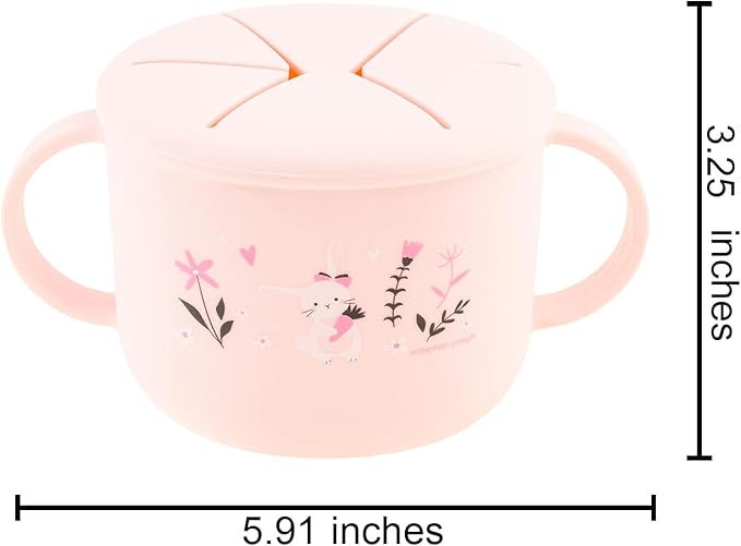 Stephen Joseph, Silicone Snack Cup, Snack Cups for Babies and Toddlers, Bunny, Medium